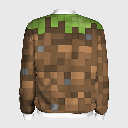 Мужской бомбер Minecraft камуфляж / 3D-Белый – фото 2