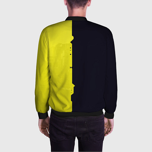 Мужской бомбер Cyberpunk 2077 samurai / 3D-Черный – фото 4