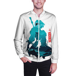 Бомбер мужской NIER AUTOMATA 2B, цвет: 3D-белый — фото 2