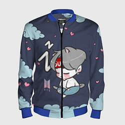 Бомбер мужской BTS Sleep, цвет: 3D-синий