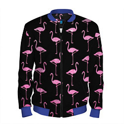 Бомбер мужской Фламинго Чёрная, цвет: 3D-синий