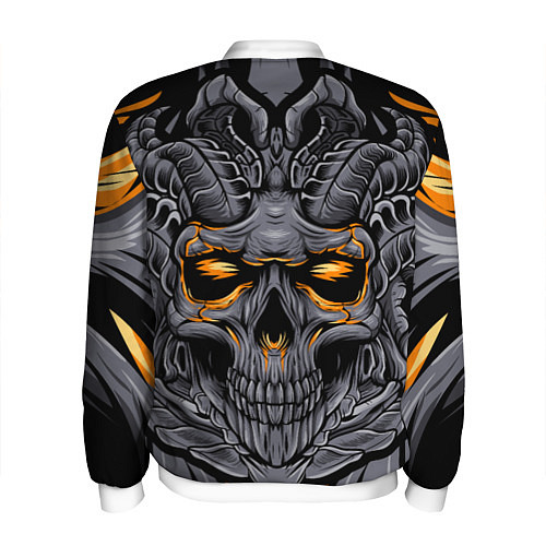 Мужской бомбер Череп дьявола / 3D-Белый – фото 2
