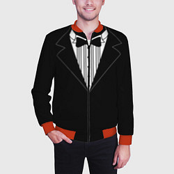 Бомбер мужской Смокинг 2, цвет: 3D-красный — фото 2