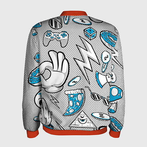 Мужской бомбер Gamer Style / 3D-Красный – фото 2