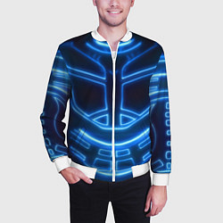 Бомбер мужской Неоновая броня Neon Armor, цвет: 3D-белый — фото 2