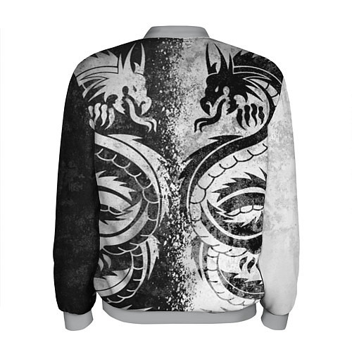 Мужской бомбер ДРАКОНЫ DRAGONS / 3D-Меланж – фото 2