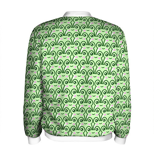 Мужской бомбер Милые лягушки / 3D-Белый – фото 2