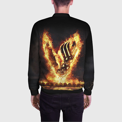 Мужской бомбер ВИКИНГИ VIKINGS V / 3D-Черный – фото 4