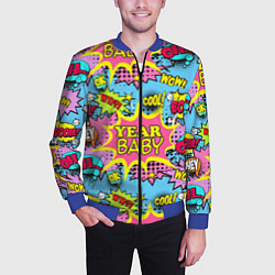Бомбер мужской Year baby Pop art print, цвет: 3D-синий — фото 2