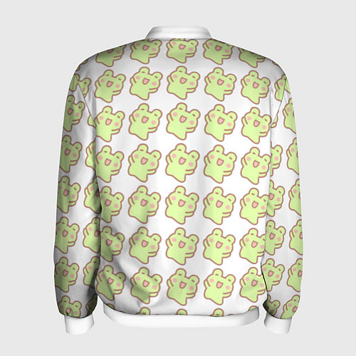 Мужской бомбер Счастливые лягушки / 3D-Белый – фото 2
