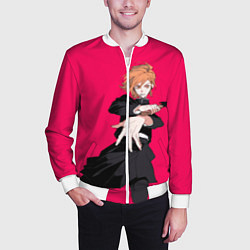 Бомбер мужской Нобара Магическая Битва, цвет: 3D-белый — фото 2