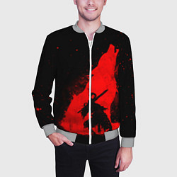 Бомбер мужской DARK SOULS ТЁМНЫЕ ДУШИ, цвет: 3D-меланж — фото 2