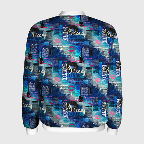 Мужской бомбер Blues / 3D-Белый – фото 2