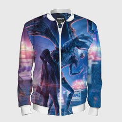 Бомбер мужской DEATH NOTE ТЕТРАДЬ СМЕРТИ, цвет: 3D-белый