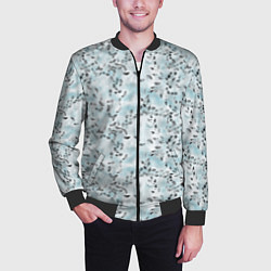 Бомбер мужской Следы, цвет: 3D-черный — фото 2