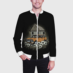 Бомбер мужской Истребитель дачников, цвет: 3D-белый — фото 2