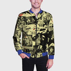 Бомбер мужской РОК КУМИРЫ, цвет: 3D-синий — фото 2