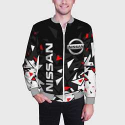 Бомбер мужской NISSAN НИССАН ОСКОЛКИ, цвет: 3D-меланж — фото 2