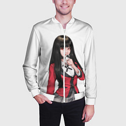 Бомбер мужской Jabami Yumeko Kakegurui, цвет: 3D-белый — фото 2