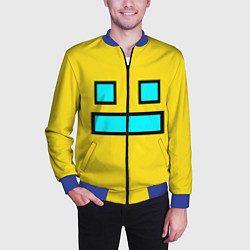 Бомбер мужской Geometry Dash: Smile, цвет: 3D-синий — фото 2