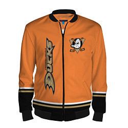 Бомбер мужской Anaheim Ducks, цвет: 3D-черный