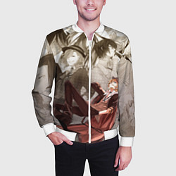 Бомбер мужской Чуя Накахара, цвет: 3D-белый — фото 2