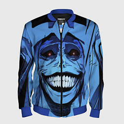 Бомбер мужской ПОДНЯТИЕ УРОВНЯ В ОДИНОЧКУ, цвет: 3D-синий