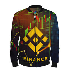 Бомбер мужской BINANCE БИНАНС БАНАН, цвет: 3D-черный