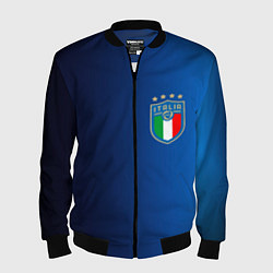 Бомбер мужской Сборная Италии, цвет: 3D-черный