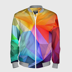 Бомбер мужской Радужная геометрия, цвет: 3D-меланж