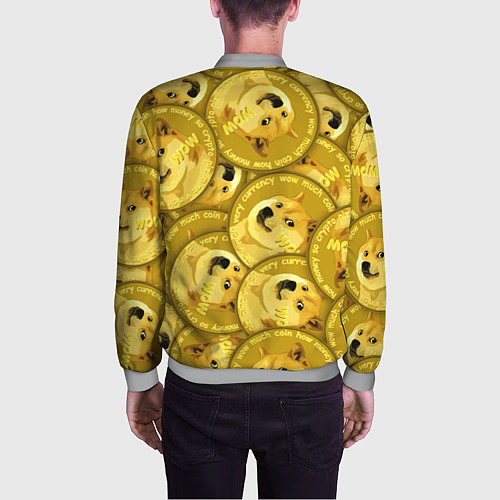 Мужской бомбер DOGECOIN DOGE ДОГИКОИН / 3D-Меланж – фото 4