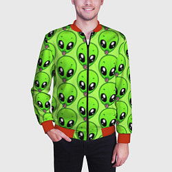 Бомбер мужской Инопланетяне, цвет: 3D-красный — фото 2