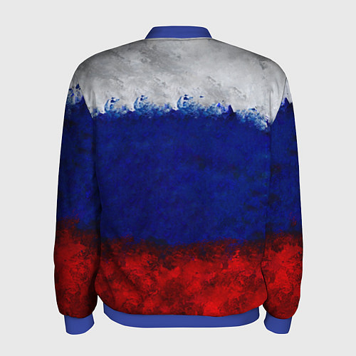Мужской бомбер Россия Russia Герб / 3D-Синий – фото 2