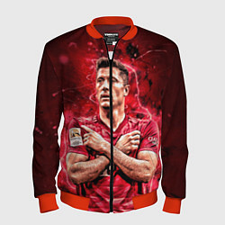 Бомбер мужской Левандовски Lewandowski 9, цвет: 3D-красный