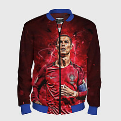 Бомбер мужской Cristiano Ronaldo Portugal, цвет: 3D-синий