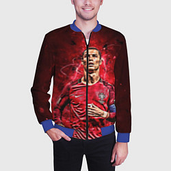 Бомбер мужской Cristiano Ronaldo Portugal, цвет: 3D-синий — фото 2