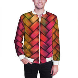 Бомбер мужской Colorful weave, цвет: 3D-белый — фото 2