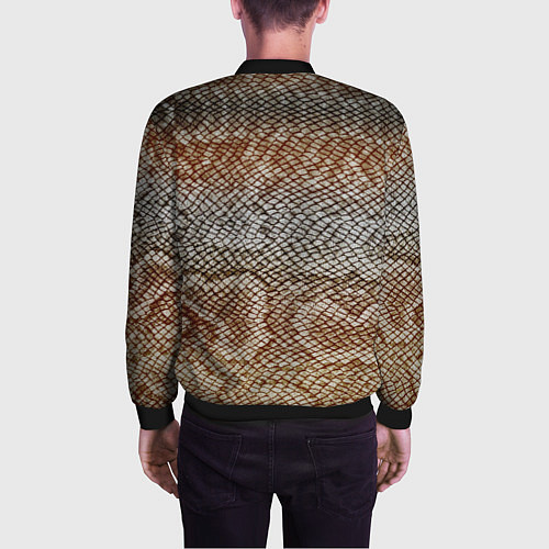 Мужской бомбер Snake skin / 3D-Черный – фото 4