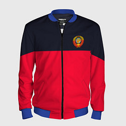 Бомбер мужской СТИЛЬ СССР ДИЗАЙН СПИНЫ, цвет: 3D-синий
