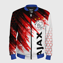 Бомбер мужской FC AJAX AMSTERDAM ФК АЯКС, цвет: 3D-синий