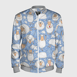 Мужской бомбер Счастливые овечки
