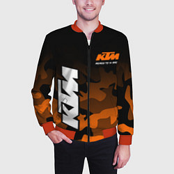 Бомбер мужской KTM MOTORCYCLES КТМ МОТОЦИКЛ, цвет: 3D-красный — фото 2