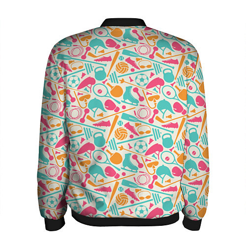 Мужской бомбер Спорт / 3D-Черный – фото 2