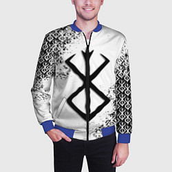 Бомбер мужской БЕРСЕРК logo чб, цвет: 3D-синий — фото 2