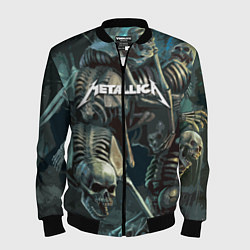 Бомбер мужской Metallica Metal Skull, цвет: 3D-черный