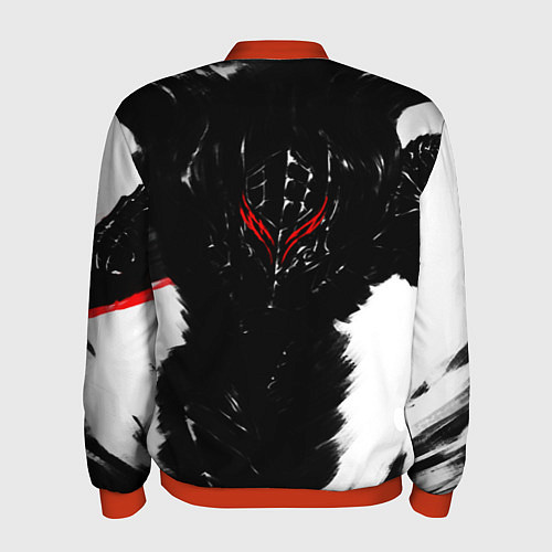 Мужской бомбер БЕРСЕРК чб / 3D-Красный – фото 2