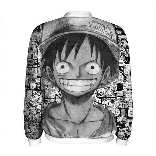 Мужской бомбер Луфи улыбается one piece / 3D-Белый – фото 2