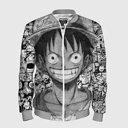 Бомбер мужской Луфи улыбается one piece, цвет: 3D-меланж