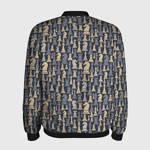 Мужской бомбер Шахматист / 3D-Черный – фото 2