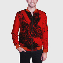 Бомбер мужской BERSERK БЕРСЕРК, цвет: 3D-красный — фото 2